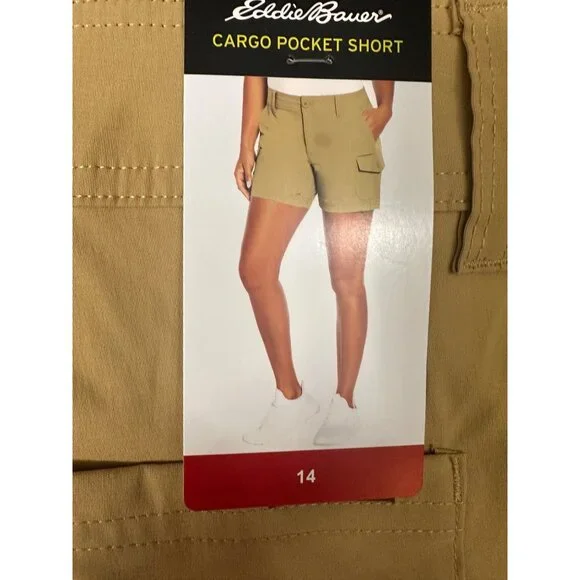 Eddie Bauer shorts women 2 Way Stretch 5”Inseam Hiking Outdoor Wear size 14 - Picture 5 of 13